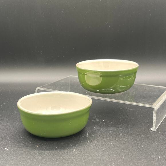 Vintage Chefsware 3.5 inch green ramekin dip cups #106 - Picture 1 of 6